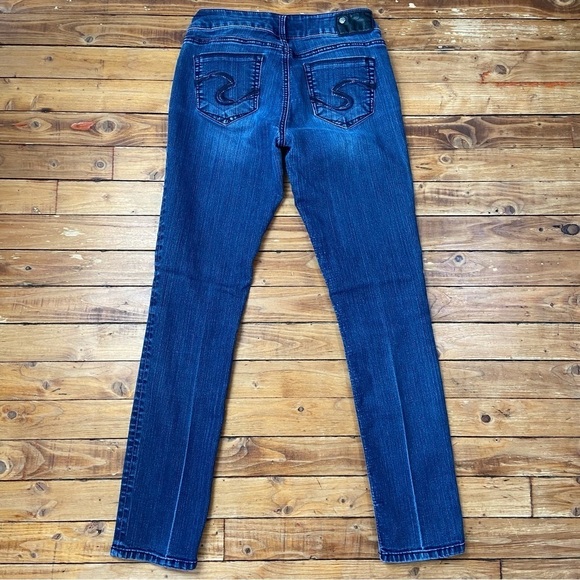 SILVER jeans western gloves works skinny lightweight denim  28 mid to low rise - Picture 2 of 12